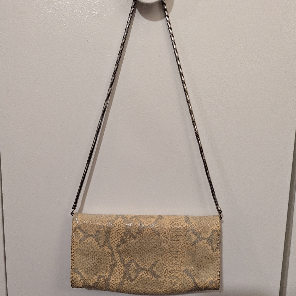Faux snakeskin purse